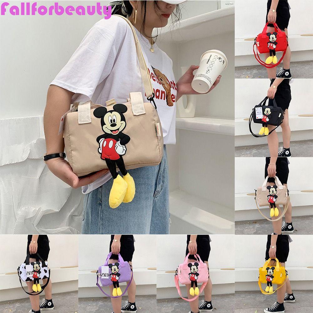 Túi Xách Đeo Vai Nylon Sức Chứa Lớn In Hình Chuột Hoạt Hình Dễ Thương Thời Trang Cho Nữ