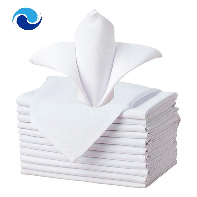 Set 12 Khăn Ăn Bằng Polyester Mềm Mại Có Thể Giặt Và Tái Sử Dụng Cho Nhà Hàng / Khách Sạn / Tiệc Cưới