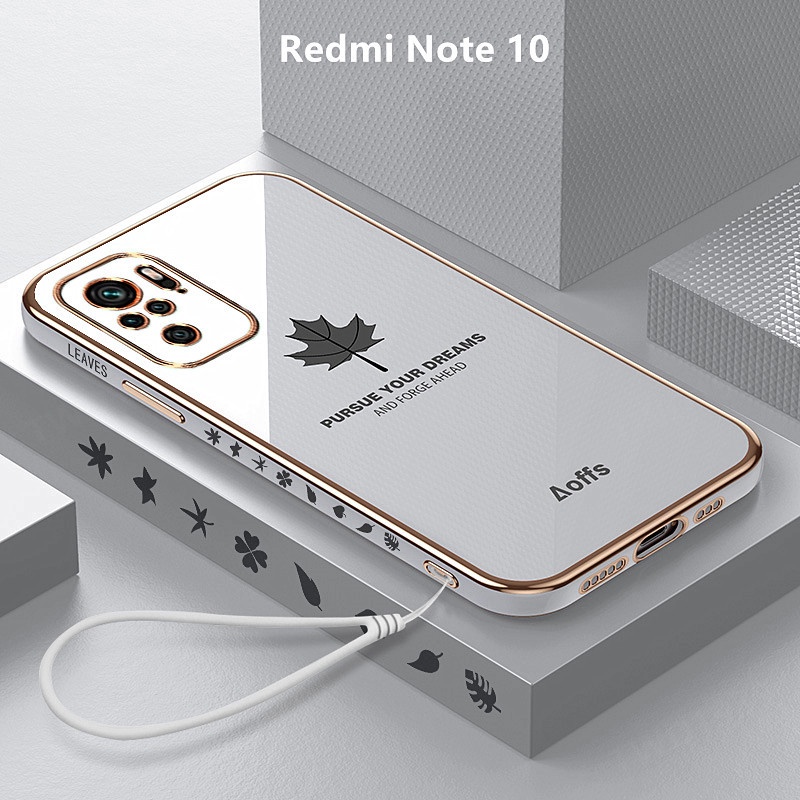 Ốp Lưng Redmi Note 10 Mềm Chống Sốc Họa Tiết Lá Phong Cho Ốp Điện Thoại Redmi Note 10