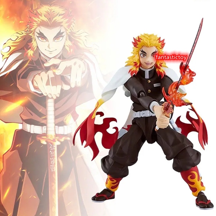 Mô Hình Nhân Vật Hoạt Hình Demon Slayer 14cm Figma #553 Mô Hình Nhân Vật Rengoku Kyoujurou Rengoku Kimetsu No Yaiba