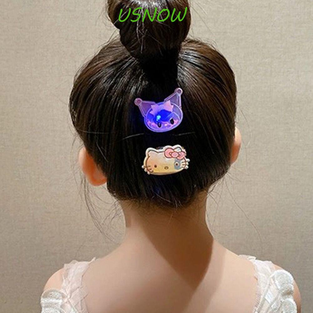 USNOW Kẹp Tóc Hình Chú Chó Cinnamoroll Hoạt Hình Phát Sáng Cho Nữ