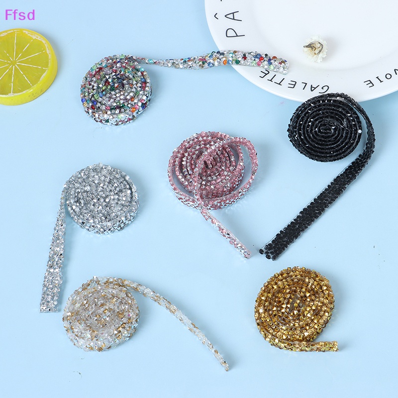 {Ffsd} Cuộn Dây Ruy Băng Đính Đá Pha Lê Cố Định Viền May Vá 1 Yard