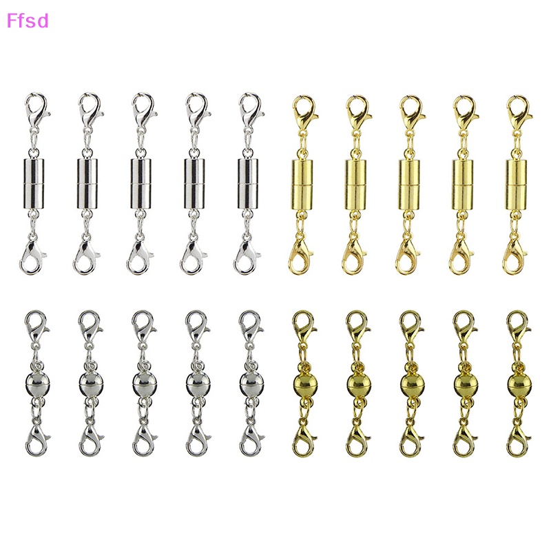 Bộ 20 Móc Khóa Nam Châm Màu Vàng / Bạc Làm Trang Sức DIY