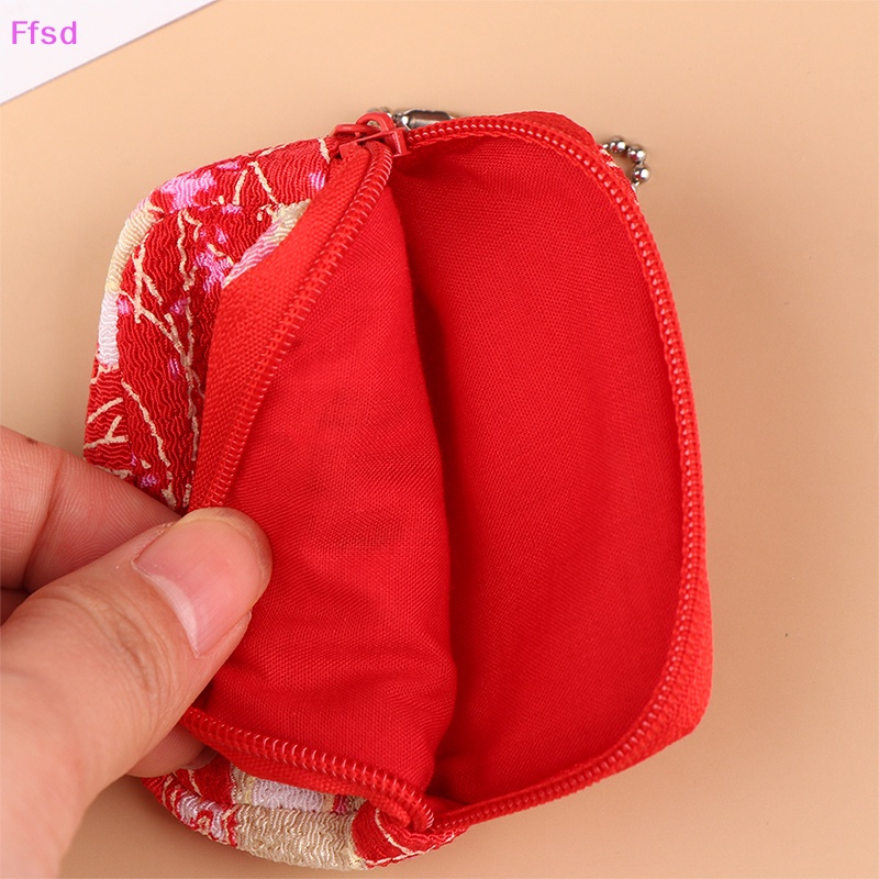 1 Túi Đựng Tiền Xu Mini Hình Mèo May Mắn Bằng Vải Dễ Thương