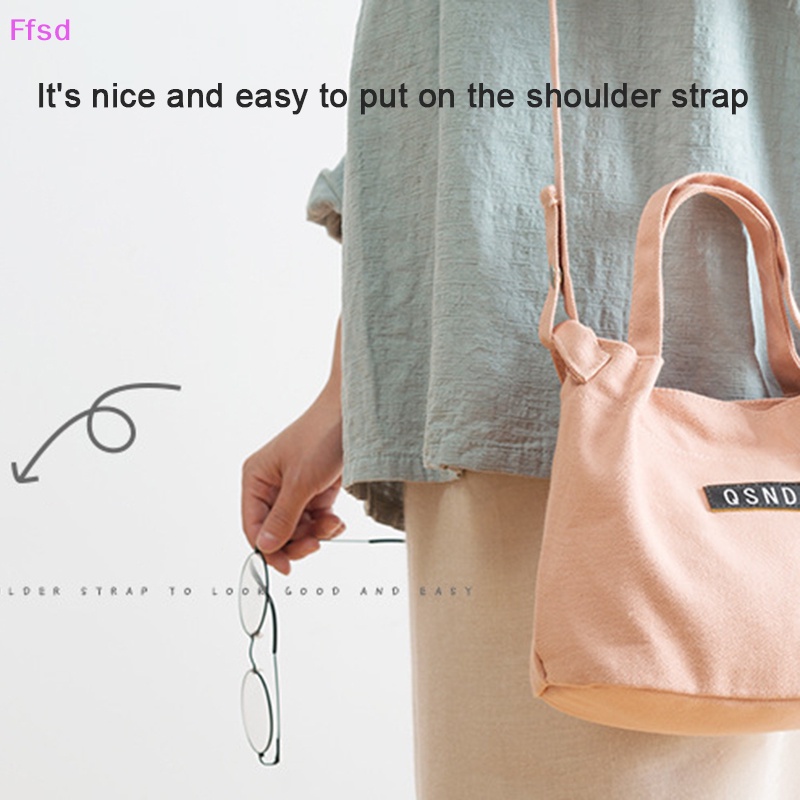 {Ffsd} Hàng Bán Chạy Túi Xách Đeo Vai Bằng Vải canvas Giải Trí Một Bên Vai