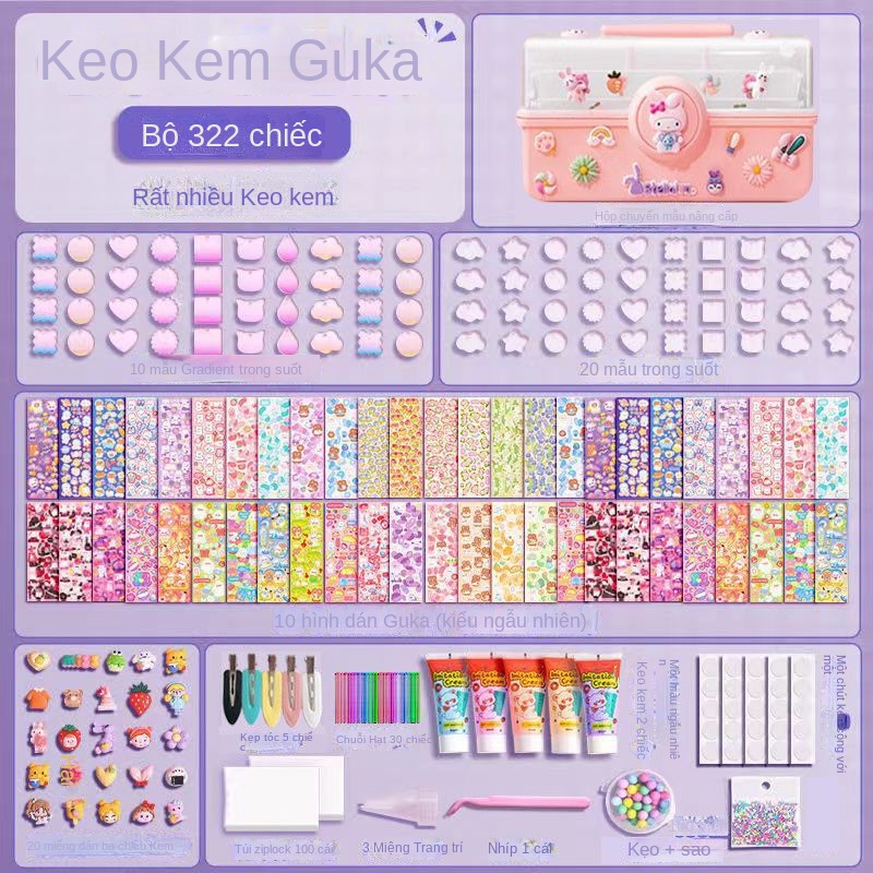 Bộ Miếng Dán Trang Trí Sổ Tay Hình Cây Kem Dễ Thương diy
