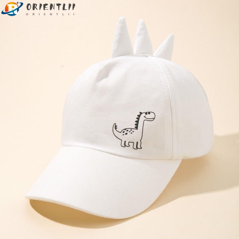 ORIENTLII Mũ Lưỡi Trai Họa Tiết Khủng Long Hoạt Hình Phong Cách Hip Hop Thời Trang Mùa Hè Cho Bé Trai Và Gái 6-2 Tuổi