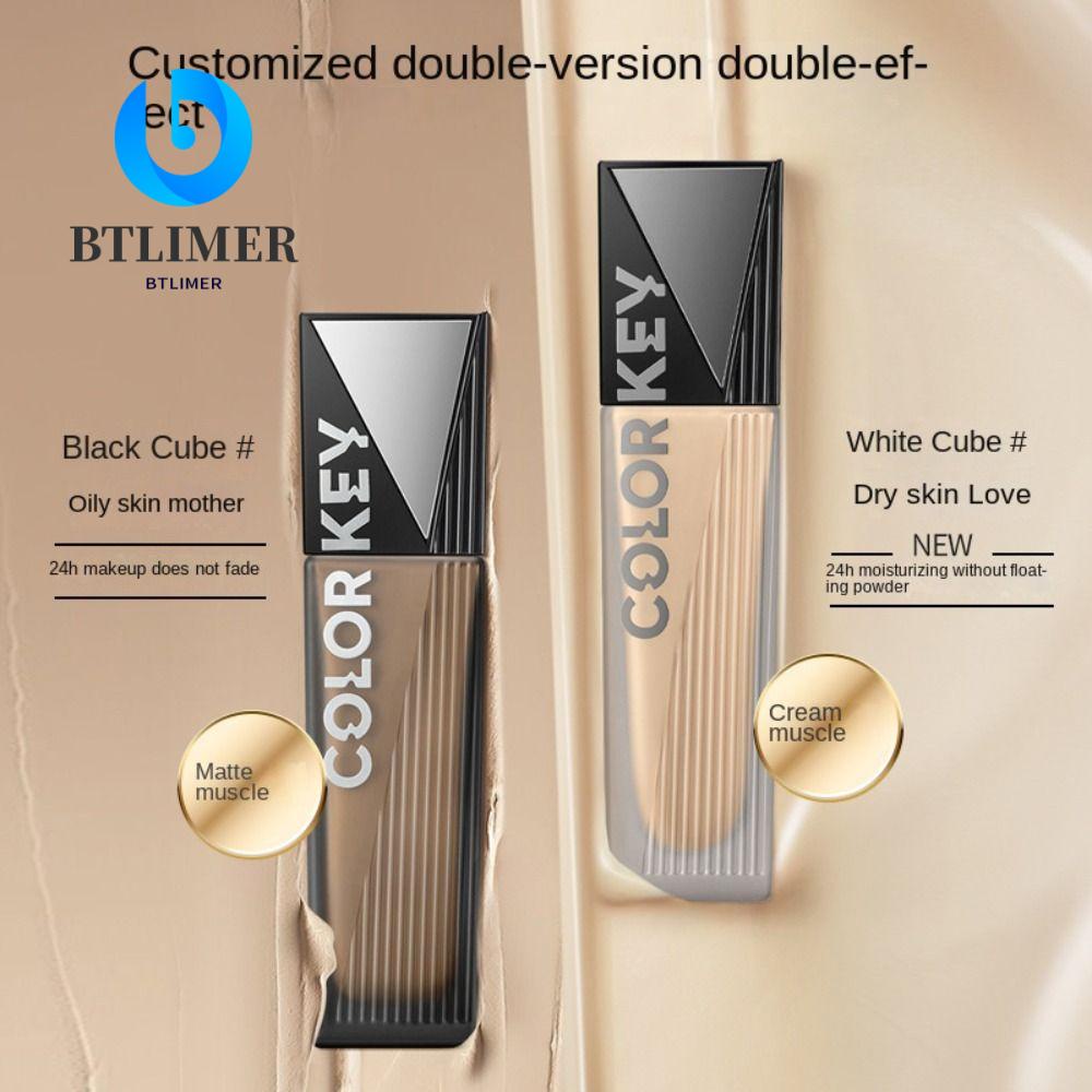 BTLIMER Kem Nền Dạng Lỏng Che Phủ Khuyết Điểm Chống Thấm Nước Trang Điểm Tự Nhiên