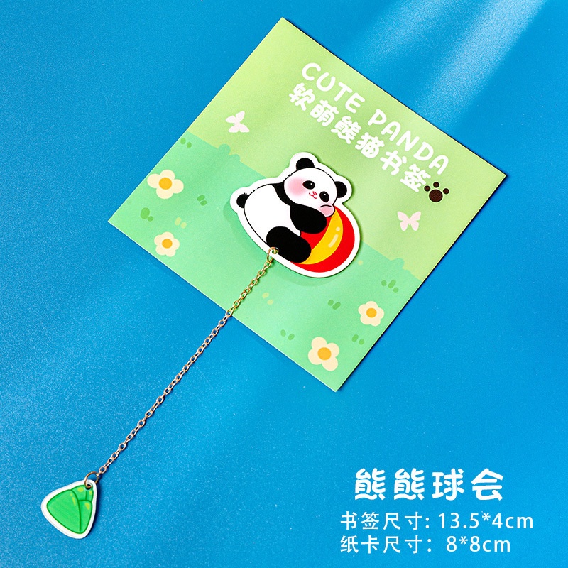 Panda Bookmark Sinh viên Người giữ sách dễ thương Mặt dây chuyền Kim loại Bookmark
