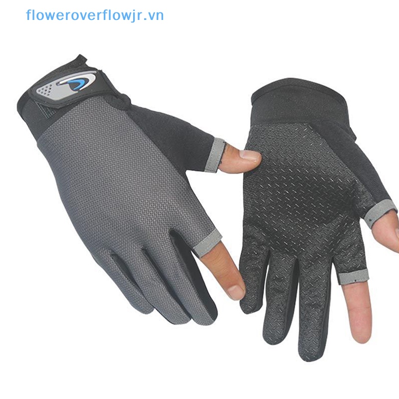 Găng Tay Chống Trượt Hai Ngón Thoáng Khí Bền Bỉ Dùng Khi Đi Câu Cá / Đạp Xe