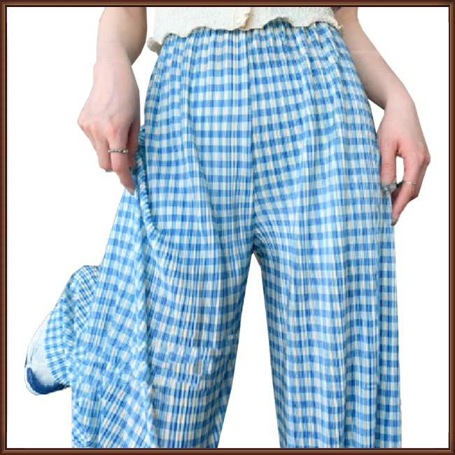 Quần Dài Lưng Cao Ống Rộng Dáng Suông Thời Trang Mùa Hè Cho Nữ