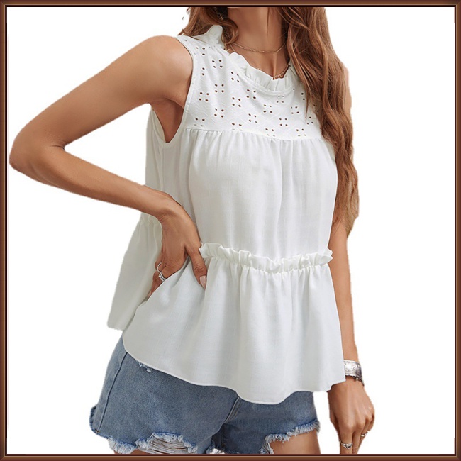 Áo Kiểu Không Tay Màu Sắc Đơn Giản Thời Trang Cho Nữ