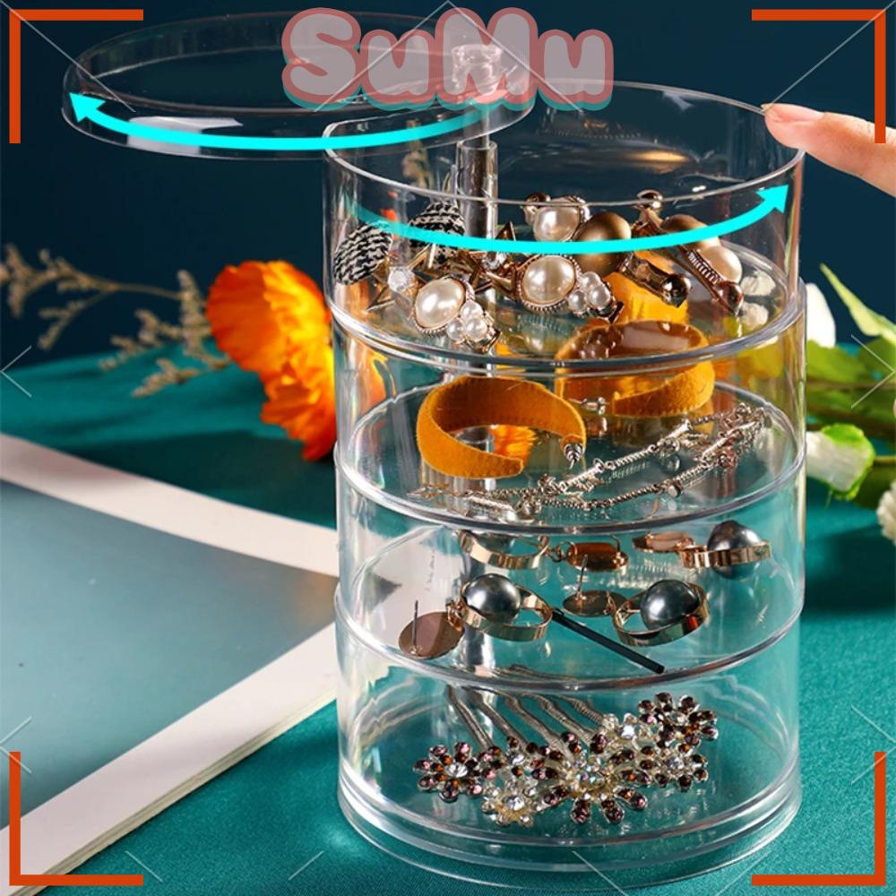 SUMU Hộp Nhựa Đựng Trang Sức Có Nắp Đậy Tiện Lợi