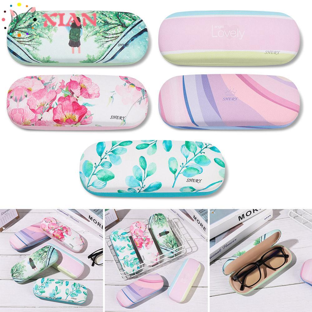 XIANTIN Hộp Đựng Mắt Kính Cứng Họa Tiết Dễ Thương Nhỏ Gọn Cho Nam Và Nữ Giá Đỡ