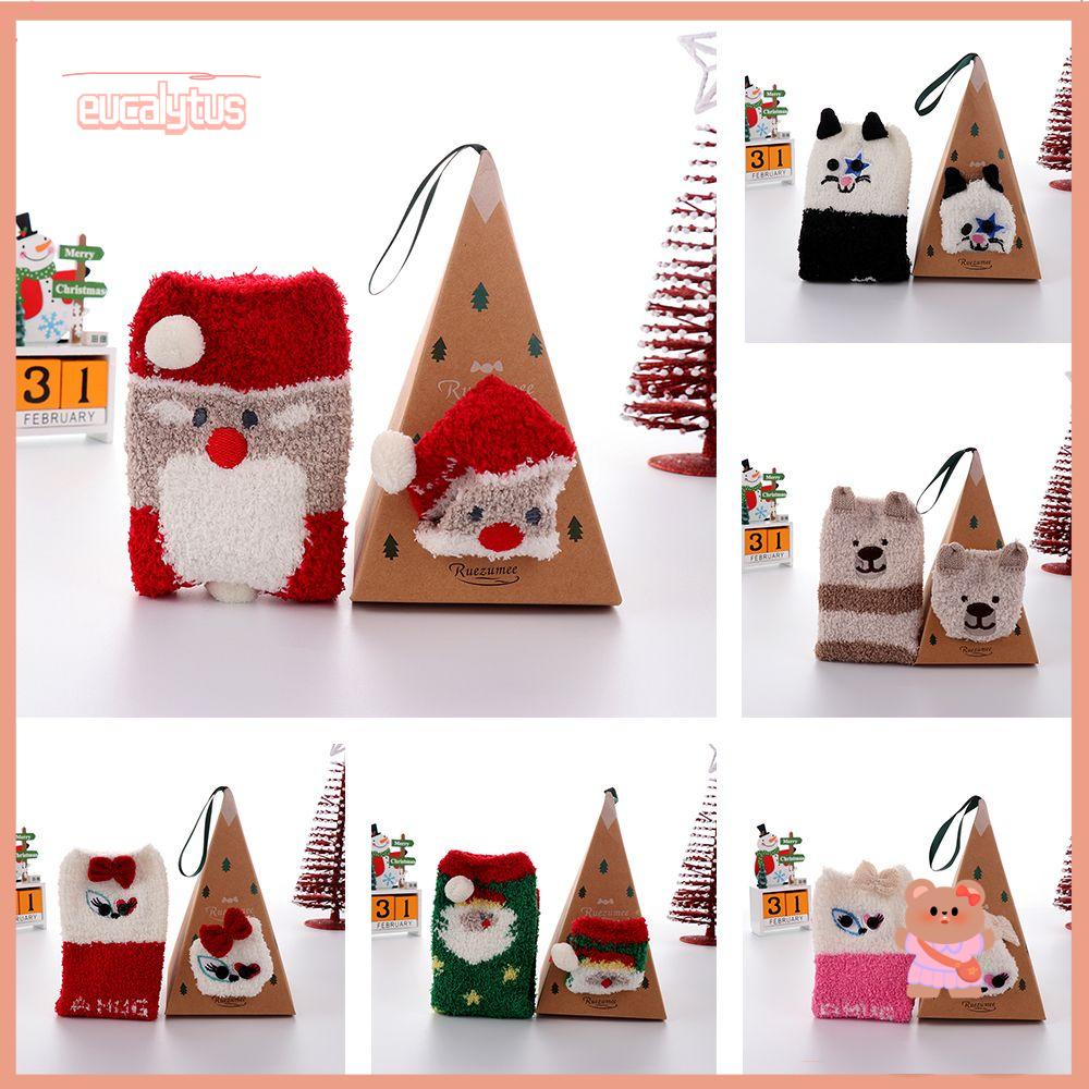 EUTUS Vớ Nữ Họa Tiết Giáng Sinh Ấm Áp