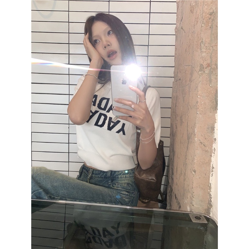 Áo Thun 100% Cotton Tay Ngắn Phong Cách Hàn Quốc Cho Nữ