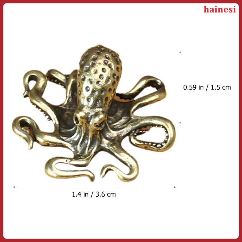 Bộ 3 Tượng Bạch Tuộc Bằng Đồng Thau Trang Trí Bàn Ăn Cho Bé