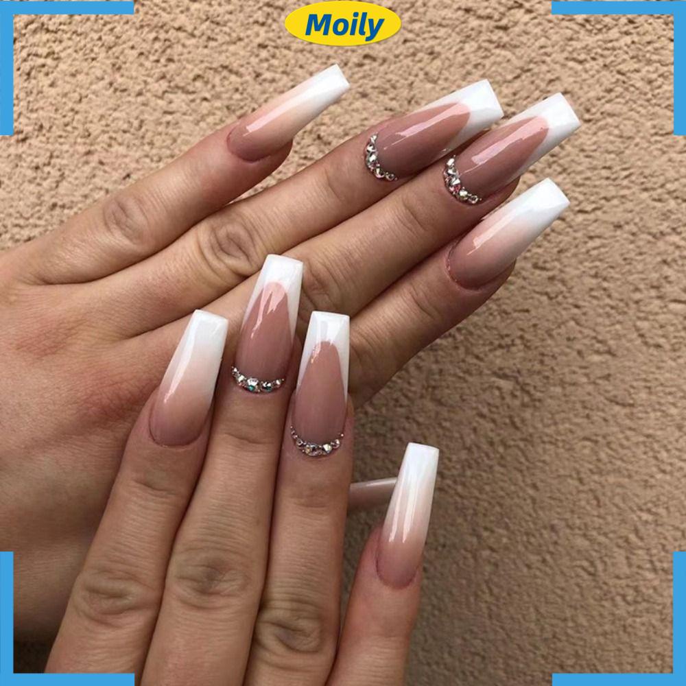 MOILYVN Bộ 24 Móng Tay Giả Che Phủ Toàn Diện DIY