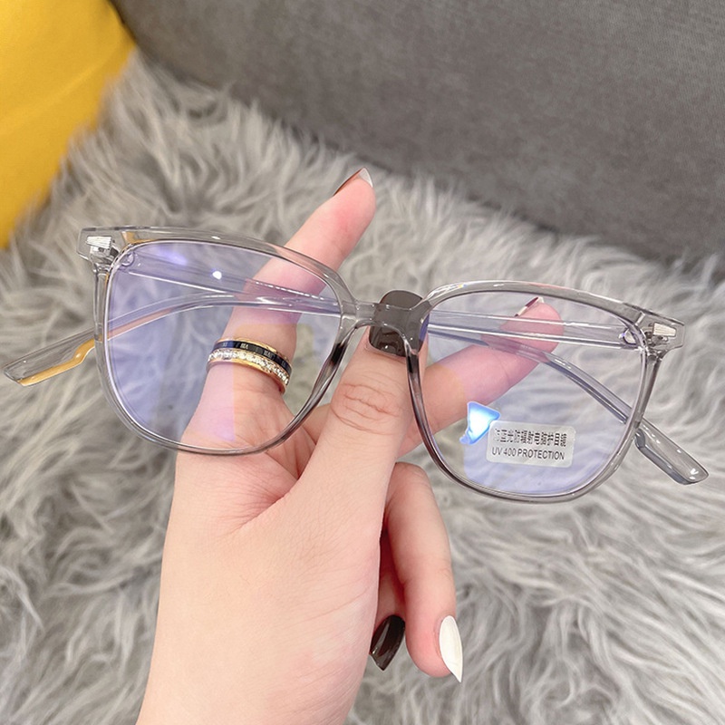 Kính Mát Gọng Vuông Chống Bức Xạ Phong Cách Retro Cho Nam Nữ