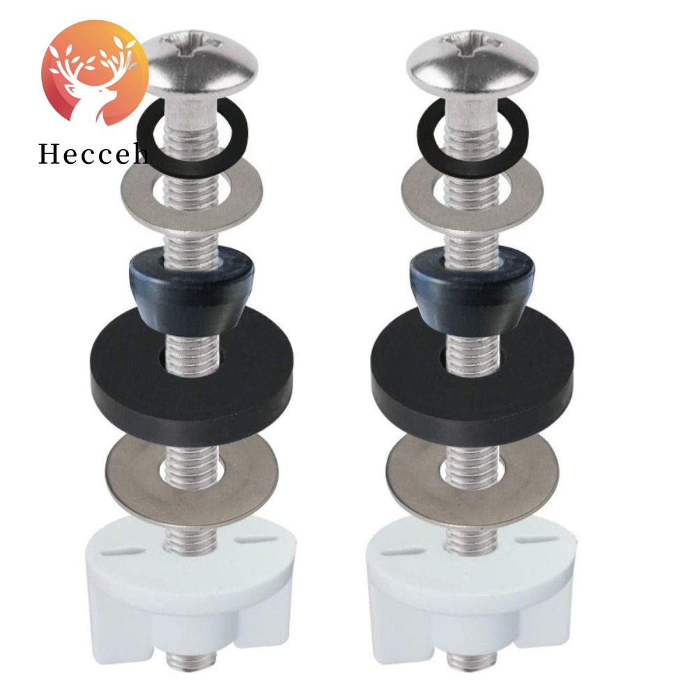 HECCEH Bộ 2 Ốc Vít Bản Lề Bồn Cầu Bằng Thép Không Gỉ Tiện Dụng