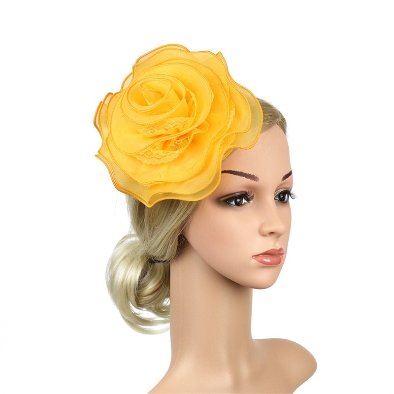 Băng Đô Cài Tóc Hình Hoa Cỡ Lớn Đa Năng Thời Trang Dự Tiệc Cho Bạn Gái