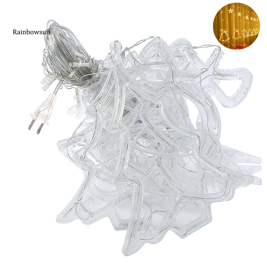 Rèm Cửa Chống Thấm Nước Có Đèn Hình Tuần Lộc Lãng Mạn Trang Trí Giáng Sinh