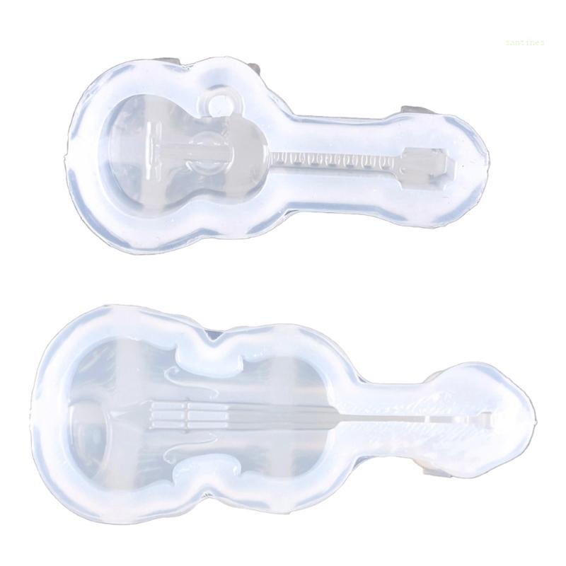 Khuôn Silicone Làm Móc Khóa Hình Đàn Violin