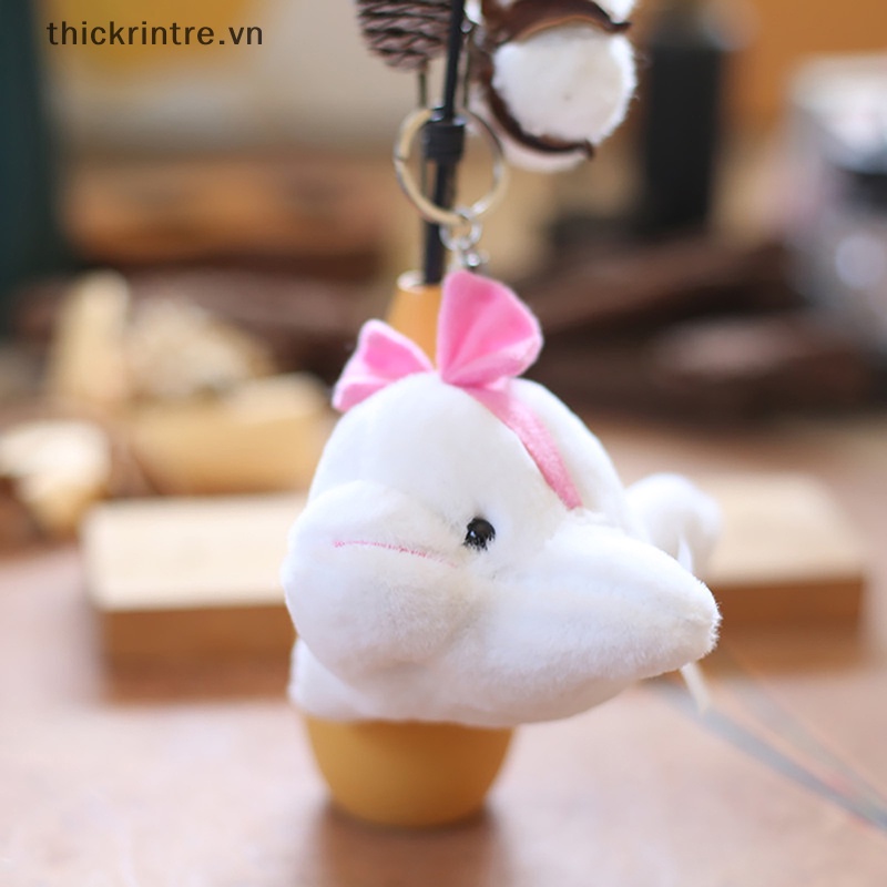1 Móc Khóa Hình Cá Heo / Bạch Tuộc / Cá Voi Nhồi Bông Đáng Yêu