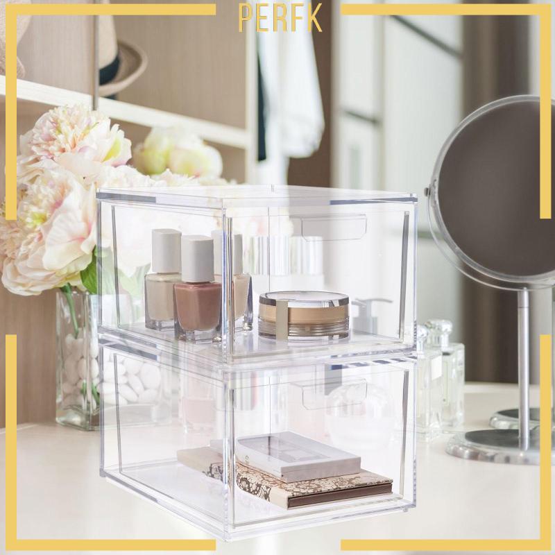 2 Ngăn Kéo Trong Suốt Đựng Phụ Kiện Làm Móng