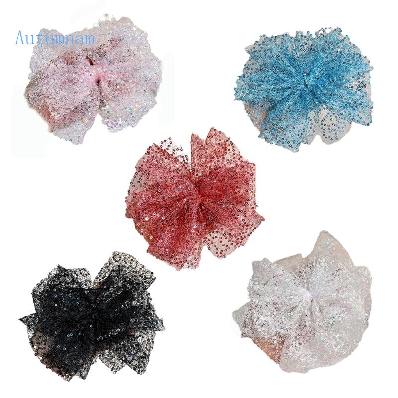 Vòng Cổ Thắt Nơ Bằng Ren Lấp Lánh Cỡ Lớn Cho Nữ