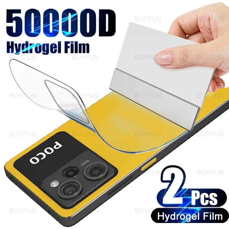2 Chiếc Cho Xiaomi Poco F6 F5 X5 M6 X6 Pro 5G poko X 5x gt Hydrogel Mặt Sau Phim Màn Hình Mềm Bảo Vệ Màn Hình