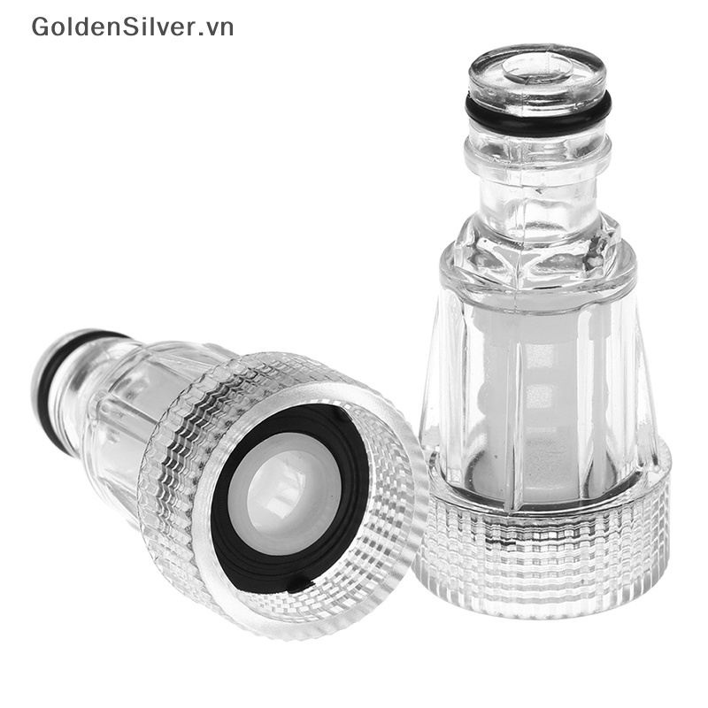 Set 2 Đầu Nối Vòi Nước Màu Vàng Bạc 25mm