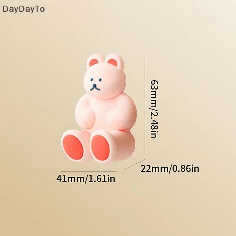Giá Đỡ Bàn Chải Đánh Răng &amp; Móc Hít Chân Không Hình Gấu Hoạt Hình Daydyto Sắp Xếp Gọn Gàng Có Giác Hút