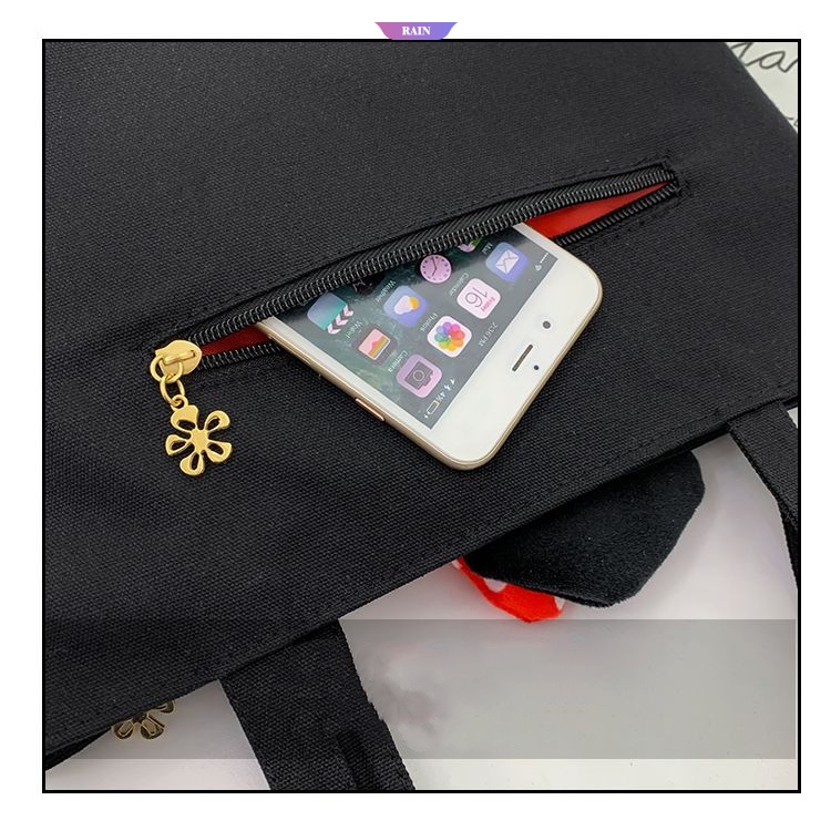 Túi Xách Canvas In Hình Chuột Mickey Minnie Dễ Thương Cho Nữ