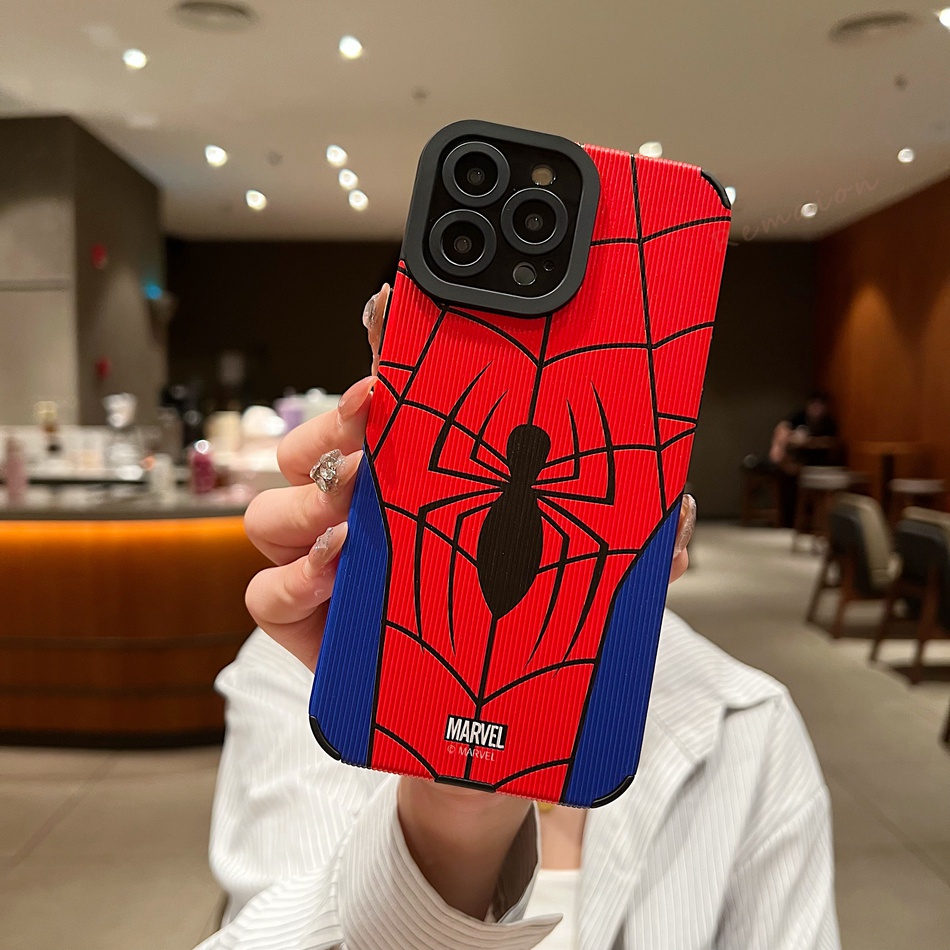 Ốp Điện Thoại Silicon Hình Người Nhện Cho IPhone 11 12 14 13 Pro MAX 7 8 Plus X XR XS MAX SE 2020 11Pro 12Pro 13Pro 14Plus
