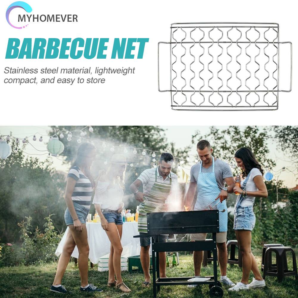 Vỉ Nướng BBQ Bằng Thép Không Gỉ Tái Sử Dụng Tiện Lợi
