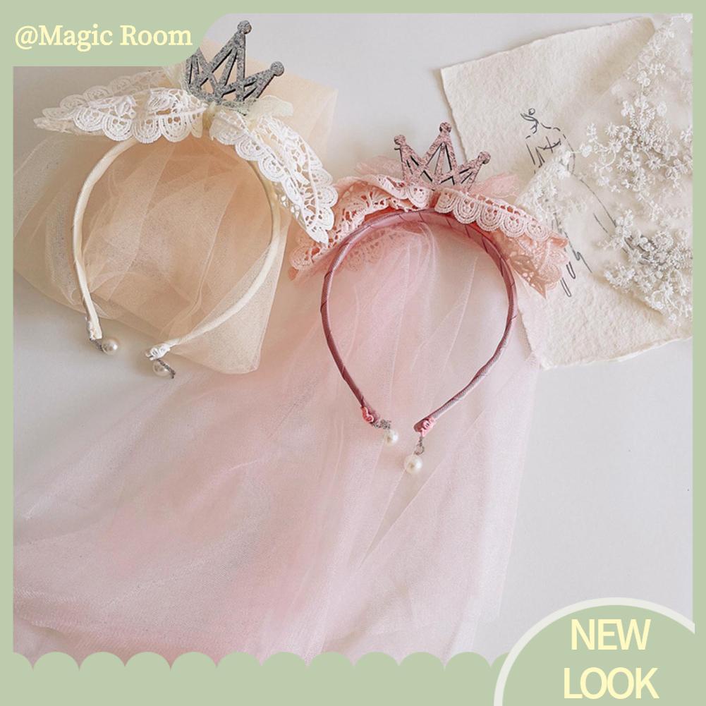 Babyfair Mạng che mặt cô gái Vương miện dễ thương Tinh tế Thoải mái Nhẹ chống phai Khăn trẻ em cho tiệc cưới