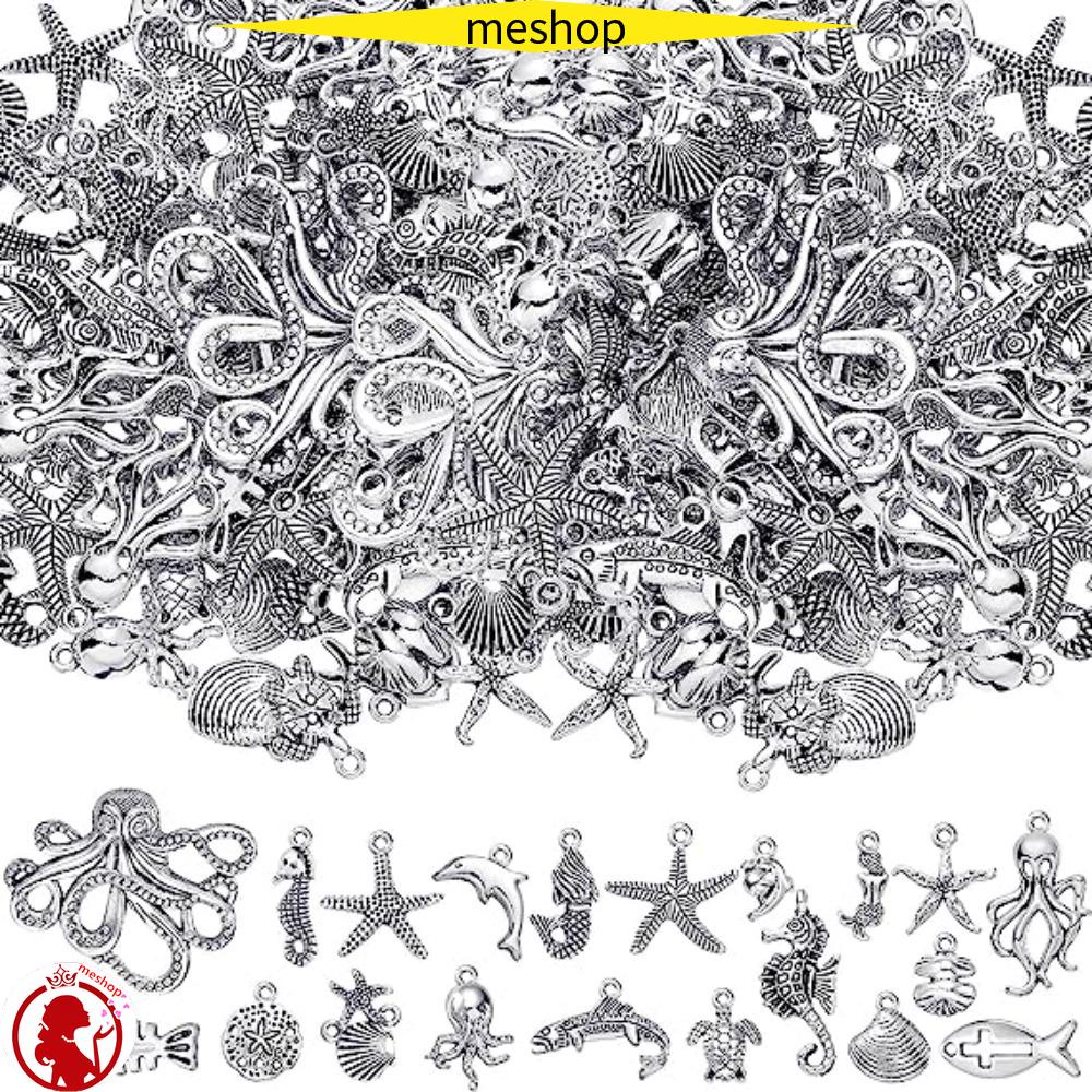 ME Mặt Vòng cổ Kim Loại 2 Màu Tự Làm Trang Sức Hình Động Vật Biển