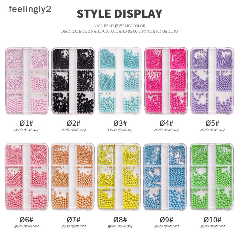 [Hàng Có Sẵn] Hộp 6 Ngăn Đựng Hạt Cườm 3D Trang Trí Móng Tay Nghệ Thuật (F)