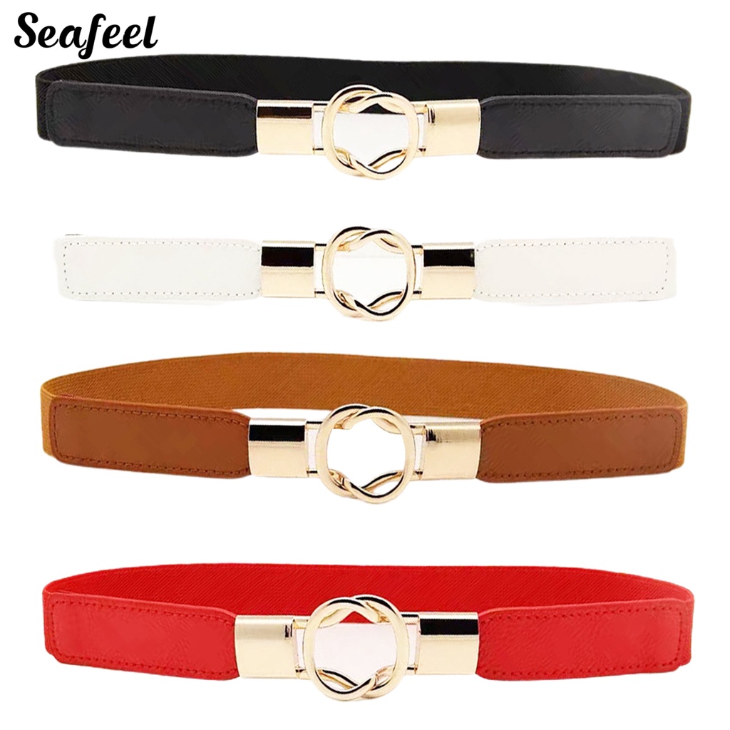 Thắt Lưng Hai Khóa Nhẫn Đôi Co Giãn Tháo Lắp Nhanh Tinh Tế Không Cần Khoan Lỗ Thích Hợp Sử Dụng Hàng Ngày