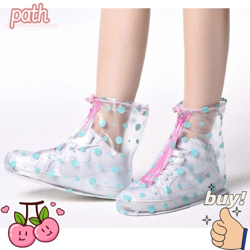 PATH 1 Cặp Vỏ Bọc Giày Cao Gót Họa Tiết Chấm Bi / Hoa Màu Trắng Có Thể Tái Sử Dụng