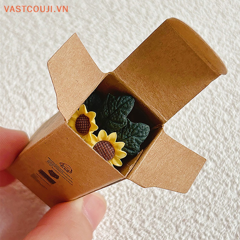 1 Bình Hoa Hướng Dương Trang Trí Nhà Búp Bê Tỉ Lệ 1: 12