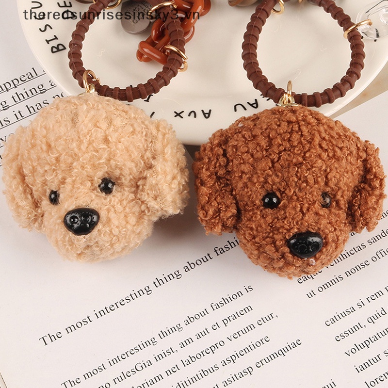 # # Móc Khóa Cặp Đôi Hình Chú Chó Lông Xù Đáng Yêu DIY Chất Lượng Cao Phù Hợp Với Cặp