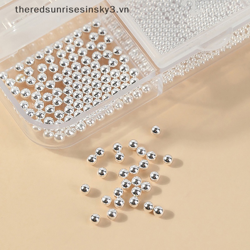 Hộp 6 Ngăn Đựng Hạt Caviar Kim Loại Mini Thiết Kế 3D Trang Trí Móng Tay Thời Trang DIY