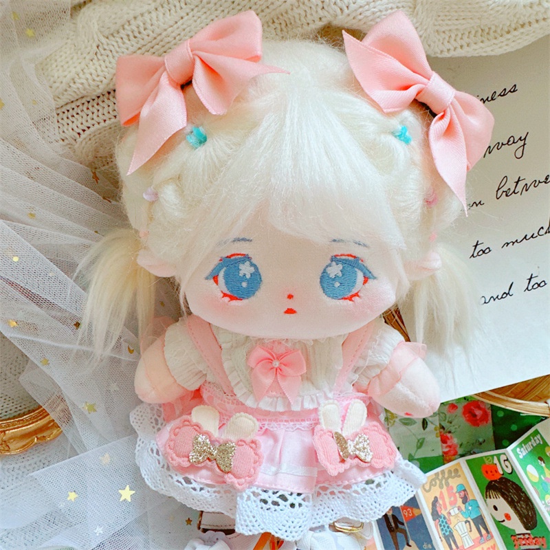 Búp Bê Nhồi Bông 20cm Mặc Váy Dễ Thương