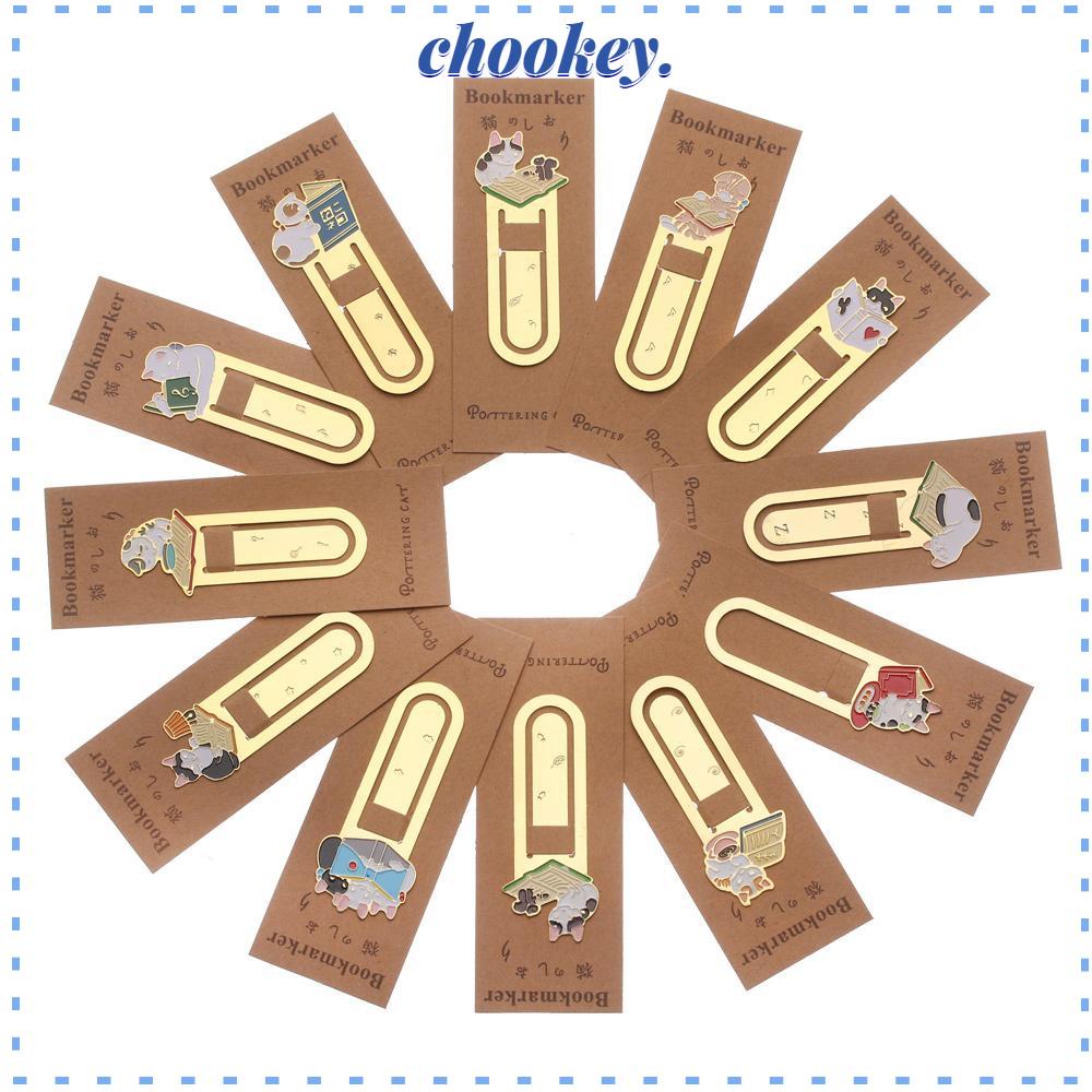 CHOOKEY Bookmark Mạ Vàng Họa Tiết Hoạt Hình