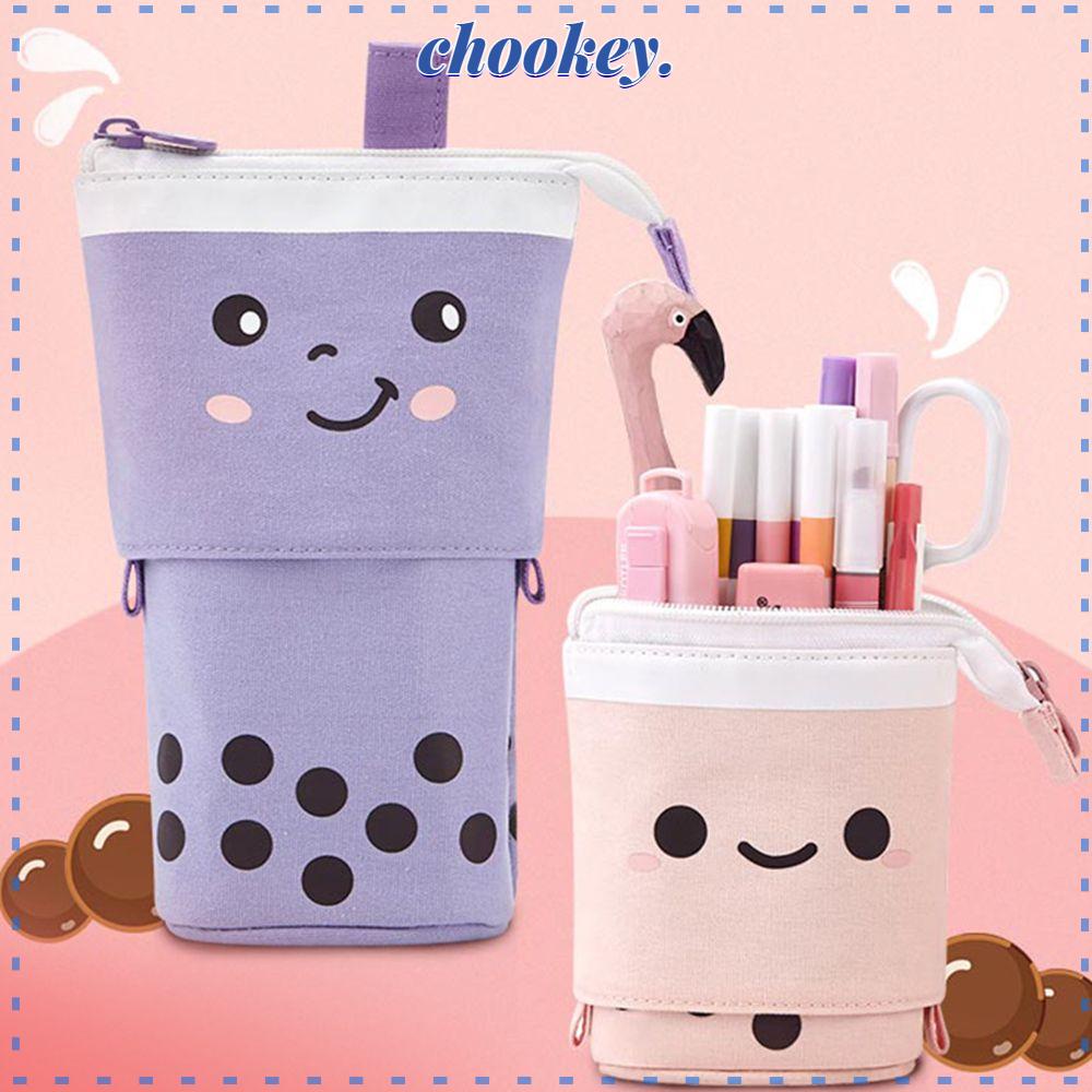 CHOOKEY Túi Đựng Bút Bằng Vải Canvas Cỡ Lớn Thiết Kế Dễ Thương