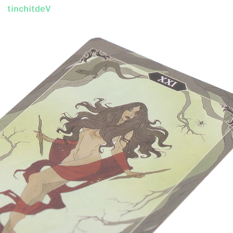 Bộ Bài Tarot Bằng Gỗ Màu Tối Giải Trí Cho Gia Đình