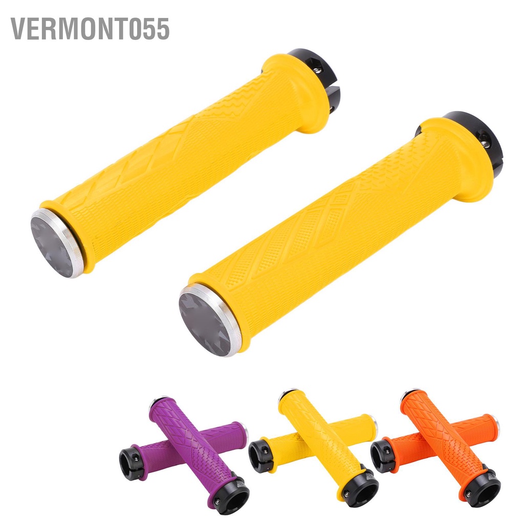 Vermont055 2 Chiếc ENLEE Tay Lái Xe Đạp Cầm Thoải Mái Cao Su TPR Khóa MTB