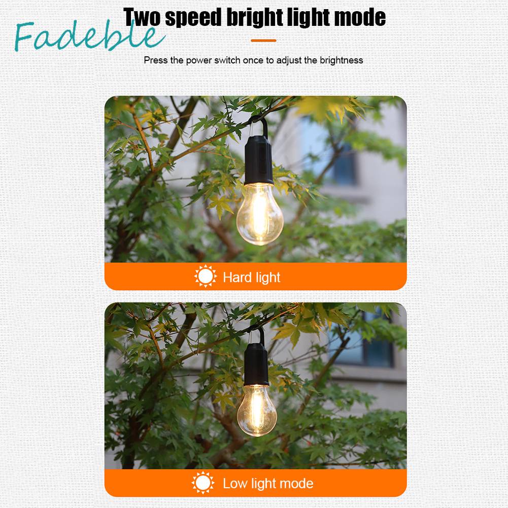 Đèn LED Cắm Trại Chống Thấm Nước 400mAh 100LM Kèm Móc Tiện Dụng